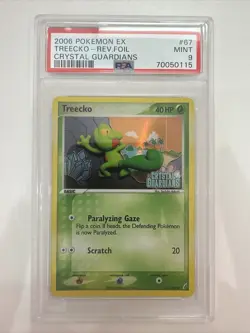 Pokemon 2006 Treecko Reverse Foil 67/100 ex Crystal Guardians - PSA 9 Card 18 - Image 1