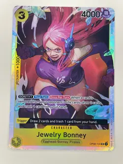 One Piece Jewelry Bonney OP08-105 SR Japanese Card Game Two Legends - Image 1