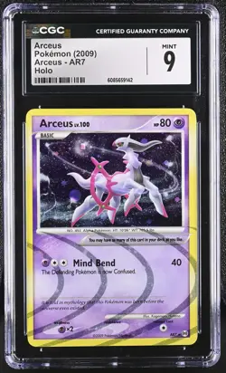 CGC 9 MINT Arceus 2009 Arceus AR7 Holo Pokemon Card - Image 1