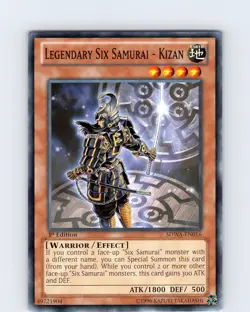 Yu-Gi-Oh TCG Legendary Six Samurai - Kizan SDWA-EN016 1st Edition Common Card NM - Image 1