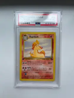 1999 Pokemon Jungle Rapidash 44/64 1st Edition Non-Holo Card PSA 10 GEM MINT - Image 1