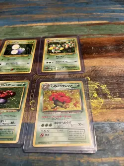 Pokemon Japanese Card Lot X4 Holos All Nice Vintage Old Back Pocket Monster Foil - Image 5