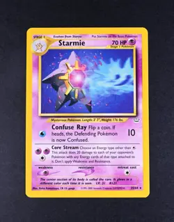 NM- Starmie Neo Revelation (N3) Unlimited Ed. Pokemon Card 25/64 Reg. Rare - Image 1