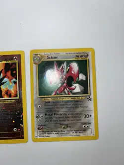 Pokemon Entei Promo And Scizor Promo Black star Promo Cards Vintage LP - Image 3