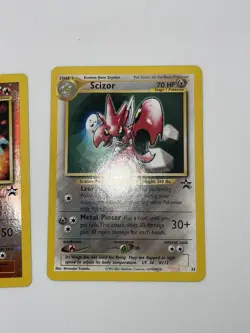 Pokemon Entei Promo And Scizor Promo Black star Promo Cards Vintage LP - Image 5
