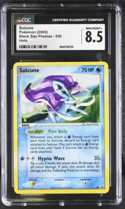 CGC 8.5 Suicune 2005 Black Star Promos 030 Holo Pokemon Card - Image 1