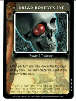 TOMB RAIDER CCG SLIPPERY WHEN WET RARE CARD S179 DREAD ROBERT'S EYE - Image 1