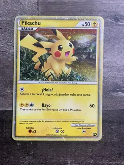 Pokemon card Pikachu World Collection PW Spanish Holo 2010 - Image 1