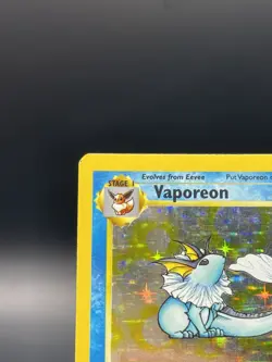 Pokemon TCG Vaporeon Holo Card 12/64 Vintage Jungle Set Unlimited Holo Rare - Image 2