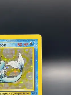 Pokemon TCG Vaporeon Holo Card 12/64 Vintage Jungle Set Unlimited Holo Rare - Image 3