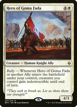 Hero of Goma Fada | MtG Magic Battle for Zendikar | English |Near Mint-Mint (NM) - Image 1