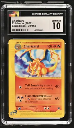POKEMON EXPEDITION CHARIZARD 39/165 RARE CGC 10 GEM MINT - Image 1