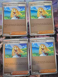4x Lillie’s Determination 119/132 Reverse Holo Playset Pokemon TCG NM - Image 1
