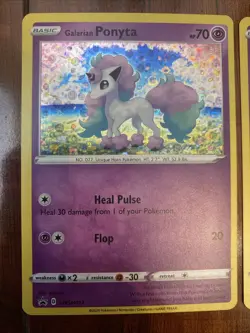 Pokemon Galarian Ponyta SWSH013 Black Star Promo Cosmos Holo Lot of 2 NM - Image 2