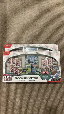 POKEMON TCG 151 BLOOMING WATERS PREMIUM COLLECTION BOX 12 BOOSTER PACKS - NEW - Image 1
