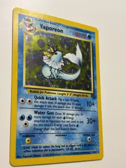 Pokemon TCG Vaporeon Jungle 12/64 Holo Unlimited Holo Rare LP - Image 2