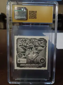 CGC Pristine 10 Blue-Eyes White Dragon #62 Merlin Holo Glitter Yugioh 1996 - Image 3