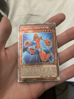 Yugioh Machina Gearframe RA03-EN234 Platinum Secret Rare 1st Edition NM/M - Image 1