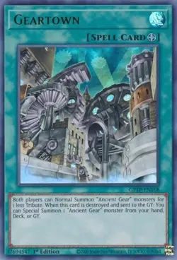 YUGIOH 3x Geartown GFTP-EN108 1st edition Ultra Rare Playset Near-Mint NM x 3 - Image 1