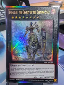 YuGiOh! Dingirsu, The Orcust Of The Evening Star RA01-EN040 Ultimate Rare 1st Ed - Image 1