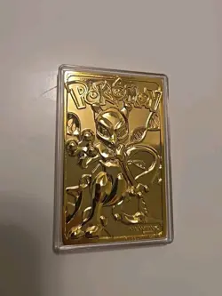 1999 Burger King Limited Edition Pokemon Trading Card 23K Gold Plated Mewtwo - Image 4