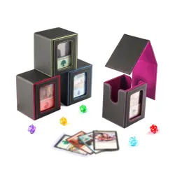 Trading Card Storage Deck Box With MTG Commander Display,2 Dividers&Card Holder - Image 2