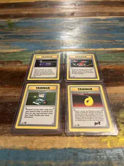 Pokemon 1st Edition Shadowless Trainer Base Card Lot X4 - Image 1