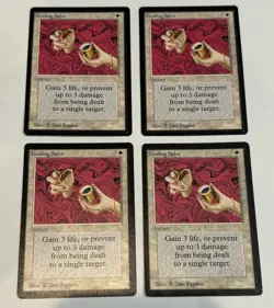 Vintage MTG Magic Beta English Card Lot: X4 Healing Salve - Near Mint NM - Image 1