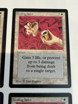 Vintage MTG Magic Beta English Card Lot: X4 Healing Salve - Near Mint NM - Image 4