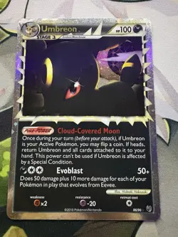 Pokemon TCG Umbreon Prime Holo HS-Undaunted Card 86/90 - Image 1
