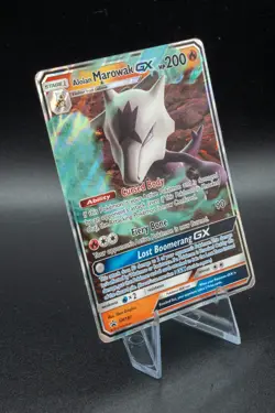 Pokemon TCG- 2019 Alolan Marowak GX Black Star Promo Card SM187 MP Moderate Play - Image 4
