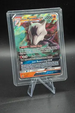 Pokemon TCG- 2019 Alolan Marowak GX Black Star Promo Card SM187 MP Moderate Play - Image 5