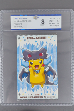 Poncho-Wearing Pikachu Charizard X Pokemon 2015 MC Business Card Japanese - Image 1