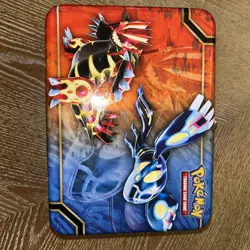 Pokemon 2014 Treasure Chest Lunchbox Tin (Kyogre and Groudon) -box only no cards - Image 1
