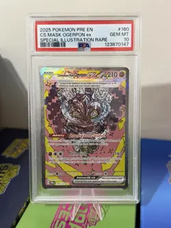 Cornerstone Mask Ogerpon EX Prismatic Evolutions Holo Pokemon TCG Card 160/131 - Image 1