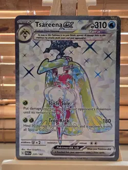 Pokemon TCG Tsareena EX Paradox Rift Holo Ultra Rare Card 220/182 NM Condition - Image 1