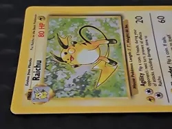 RAICHU 1999 Pokemon TCG Base Set Unlimited Holo Rare Card #14/102 - Image 3