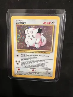1999 Pokemon Base Set Clefairy Holo Card 5/102 WOTC LP Vintage Rare TCG - Image 1