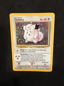 1999 Pokemon Base Set Clefairy Holo Card 5/102 WOTC LP Vintage Rare TCG - Image 2