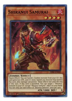 Yu-Gi-Oh Card: Shiranui Samurai HISU-EN049 Super Rare 1st Edition! NM - Image 1