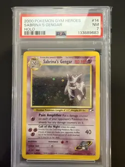 NEW CERT Pokemon TCG Sabrina's Gengar Holo Gym Challenge Card 14/132 PSA 7 - Image 1