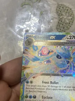 scarlet and violet Prismatic Evolutions Glaceon Ex Double Rare Card. - Image 4