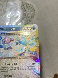 scarlet and violet Prismatic Evolutions Glaceon Ex Double Rare Card. - Image 5
