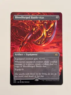 Bloodforged Battle-Axe (Borderless) Double Masters 2022 Magic Card - Image 1