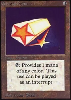 Heavy Play, English MTG Regular Celestial Prism Beta Magic the Gathering - Image 1