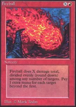 Heavy Play, English MTG Regular Fireball Unlimited Magic the Gathering - Image 1