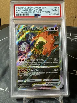 Pokemon TCG Charizard VSTAR SWSH262 Promo Card UPC PSA 8 NM-MT - Image 1