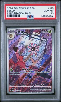 2024 POKEMON SCR EN-STELLAR CROWN ILLUSTRATION RARE #145 LILEEP PSA 10 - Image 1