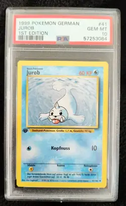 1999 POKEMON GERMAN 41 JUROB 1ST EDITION PSA 10 - Image 1