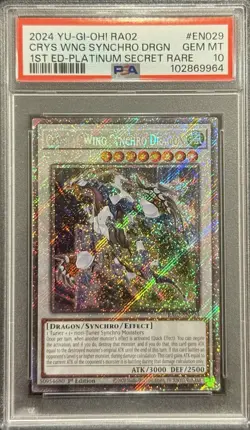 2024 PSA 10 YUGIOH 25TH 1ST ED ULTIMATE RARE CRYSTAL WING SYNCHRO DRAGON 💫 - Image 1